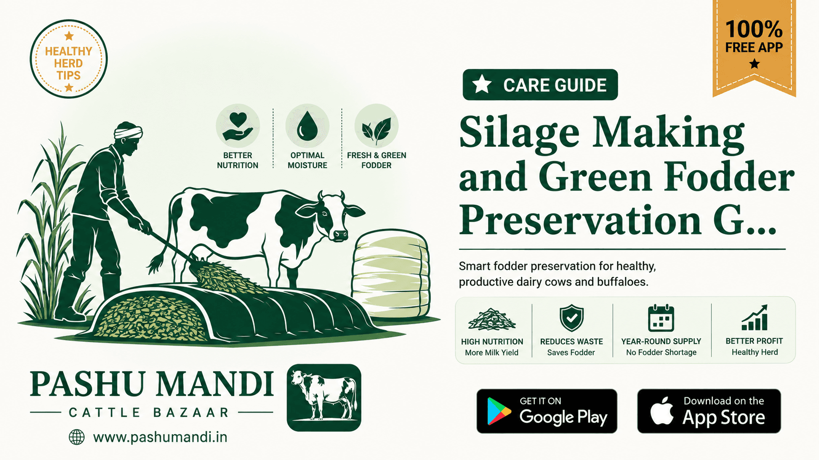 Silage Making and Green Fodder Preservation Guide for Dairy Cattle and Buffaloes